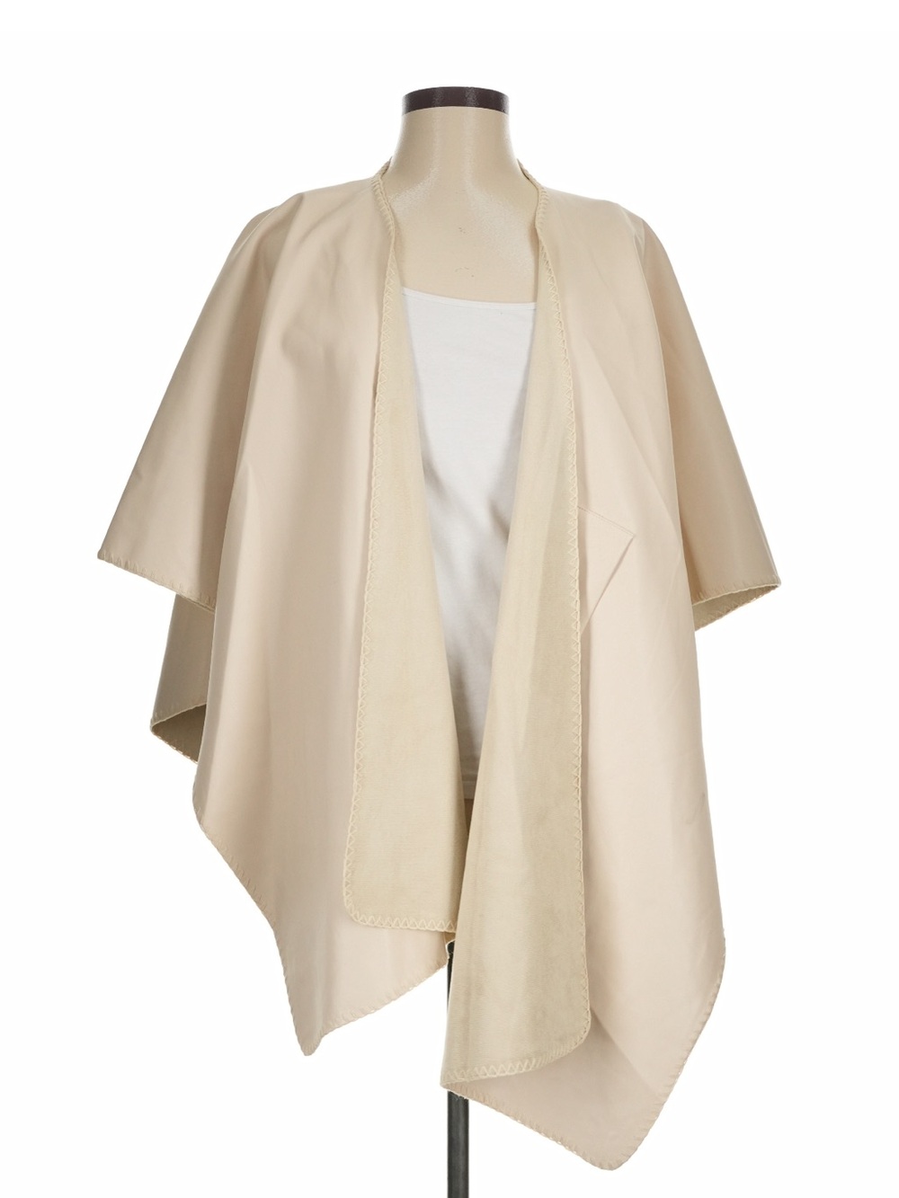Dolce Cabo Neutral Beige Open-Front Cape